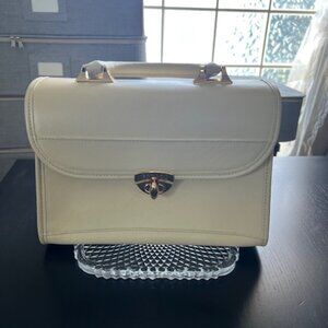 The French Company Ivory Leather Top Handle